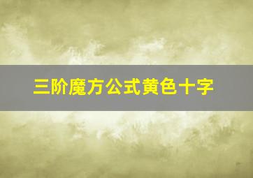 三阶魔方公式黄色十字