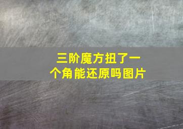 三阶魔方扭了一个角能还原吗图片