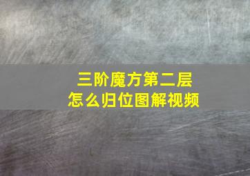 三阶魔方第二层怎么归位图解视频