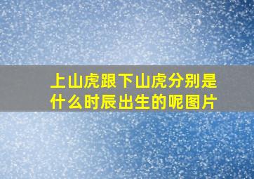 上山虎跟下山虎分别是什么时辰出生的呢图片