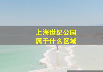 上海世纪公园属于什么区域