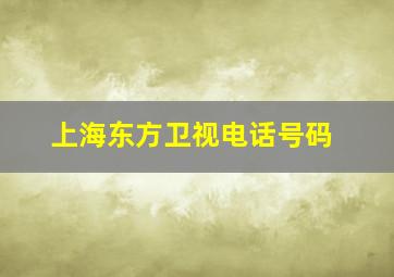 上海东方卫视电话号码