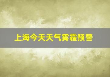 上海今天天气雾霾预警