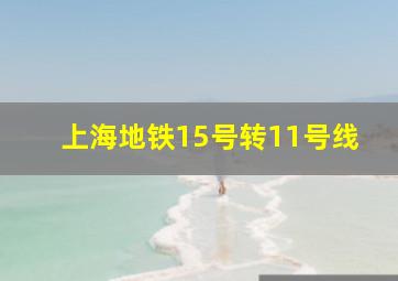 上海地铁15号转11号线