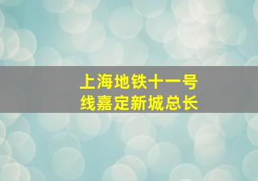 上海地铁十一号线嘉定新城总长