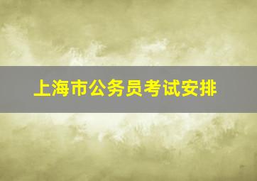 上海市公务员考试安排