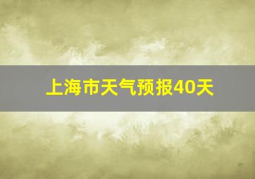 上海市天气预报40天