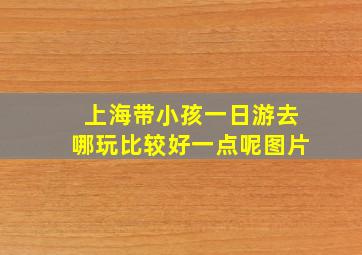 上海带小孩一日游去哪玩比较好一点呢图片