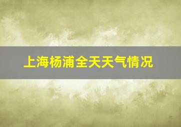 上海杨浦全天天气情况