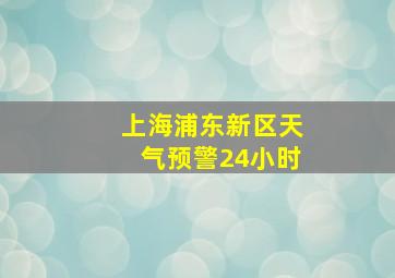 上海浦东新区天气预警24小时