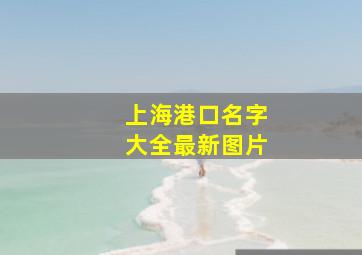 上海港口名字大全最新图片