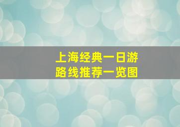 上海经典一日游路线推荐一览图