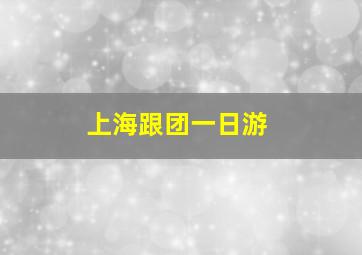 上海跟团一日游