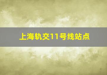 上海轨交11号线站点