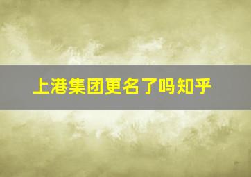 上港集团更名了吗知乎