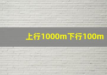 上行1000m下行100m