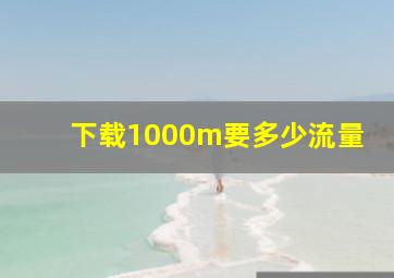 下载1000m要多少流量