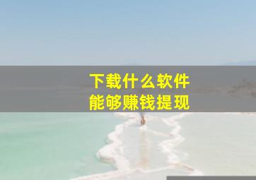 下载什么软件能够赚钱提现