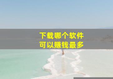 下载哪个软件可以赚钱最多