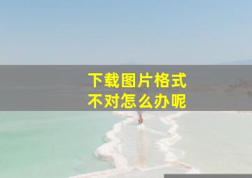 下载图片格式不对怎么办呢