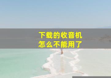 下载的收音机怎么不能用了