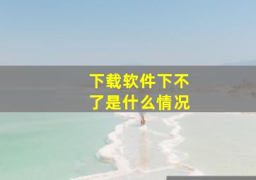 下载软件下不了是什么情况