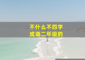 不什么不四字成语二年级的