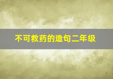 不可救药的造句二年级