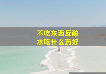 不吃东西反酸水吃什么药好