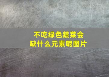 不吃绿色蔬菜会缺什么元素呢图片