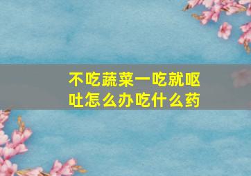 不吃蔬菜一吃就呕吐怎么办吃什么药