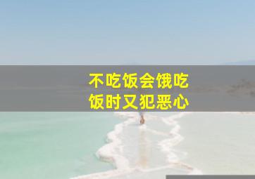 不吃饭会饿吃饭时又犯恶心