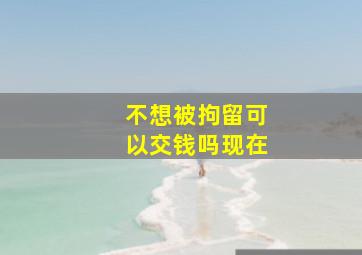 不想被拘留可以交钱吗现在