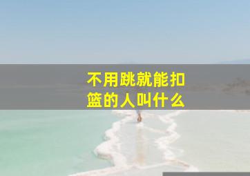 不用跳就能扣篮的人叫什么