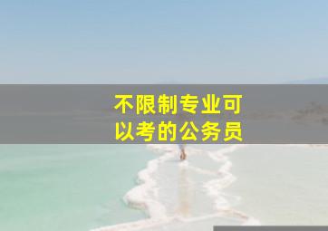 不限制专业可以考的公务员