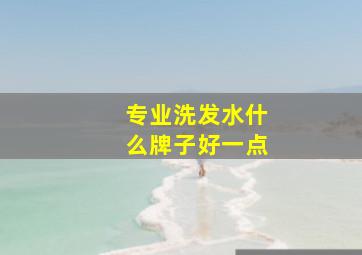 专业洗发水什么牌子好一点