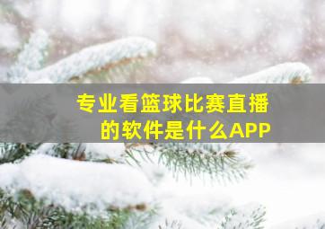 专业看篮球比赛直播的软件是什么APP