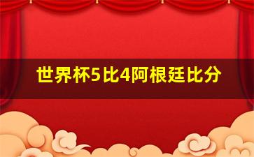 世界杯5比4阿根廷比分