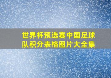 世界杯预选赛中国足球队积分表格图片大全集