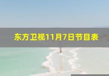 东方卫视11月7日节目表