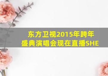 东方卫视2015年跨年盛典演唱会现在直播SHE