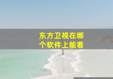 东方卫视在哪个软件上能看