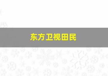 东方卫视田民