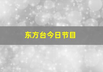 东方台今日节目