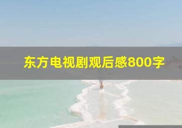 东方电视剧观后感800字