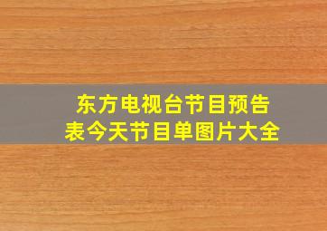 东方电视台节目预告表今天节目单图片大全