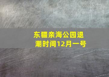 东疆亲海公园退潮时间12月一号