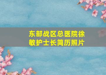 东部战区总医院徐敏护士长简历照片