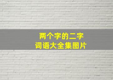 两个字的二字词语大全集图片