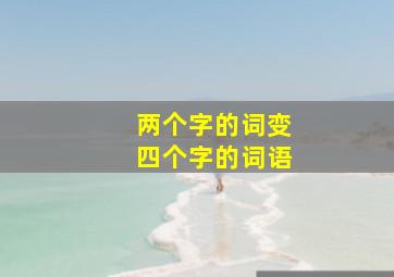 两个字的词变四个字的词语